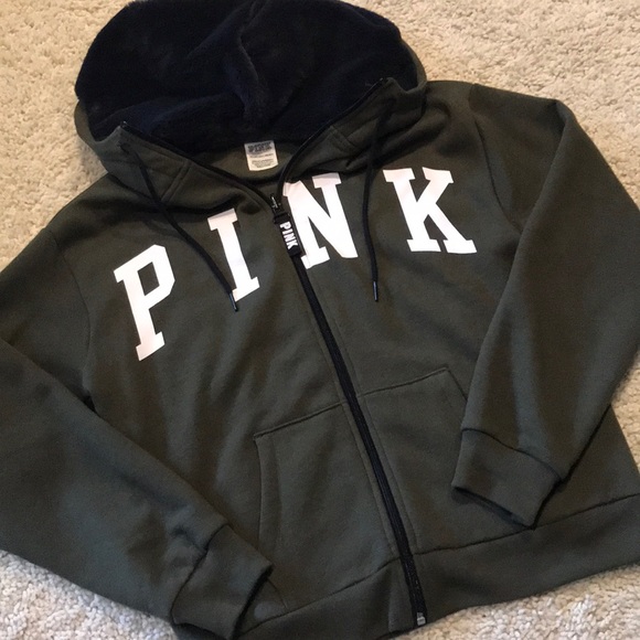 PINK Victoria's Secret Jackets & Blazers - VS PINK SHERPA HOODIE